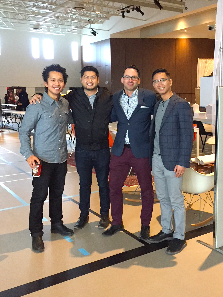 Paulo, Jayson, Grant, and Joseph at the Manitoba Filipino Business Council Trade Show