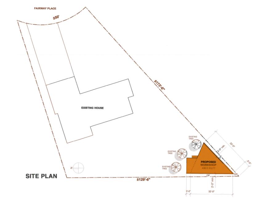 Site Plan Showing Proximity to House