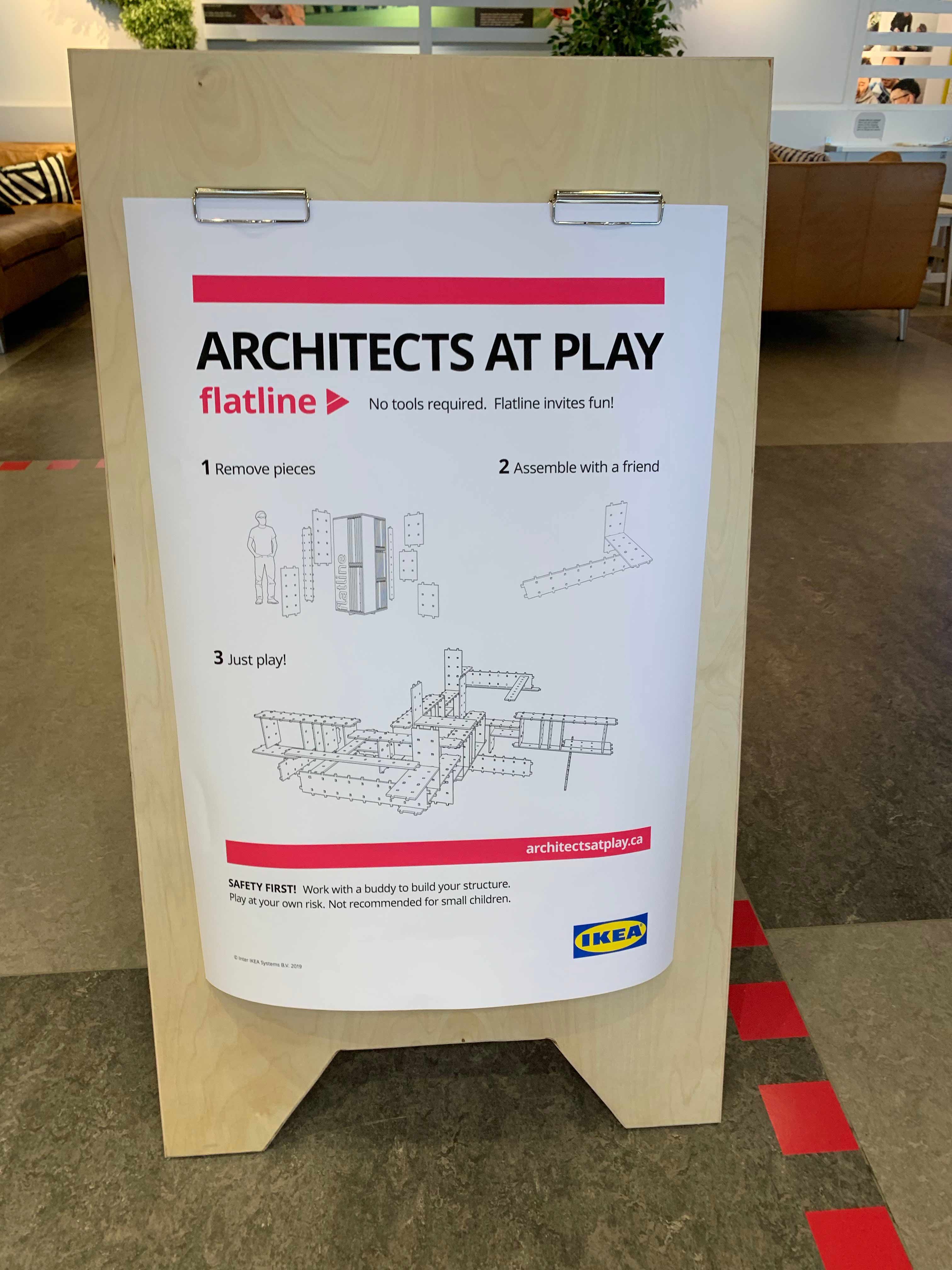 IKEA signage for the installation