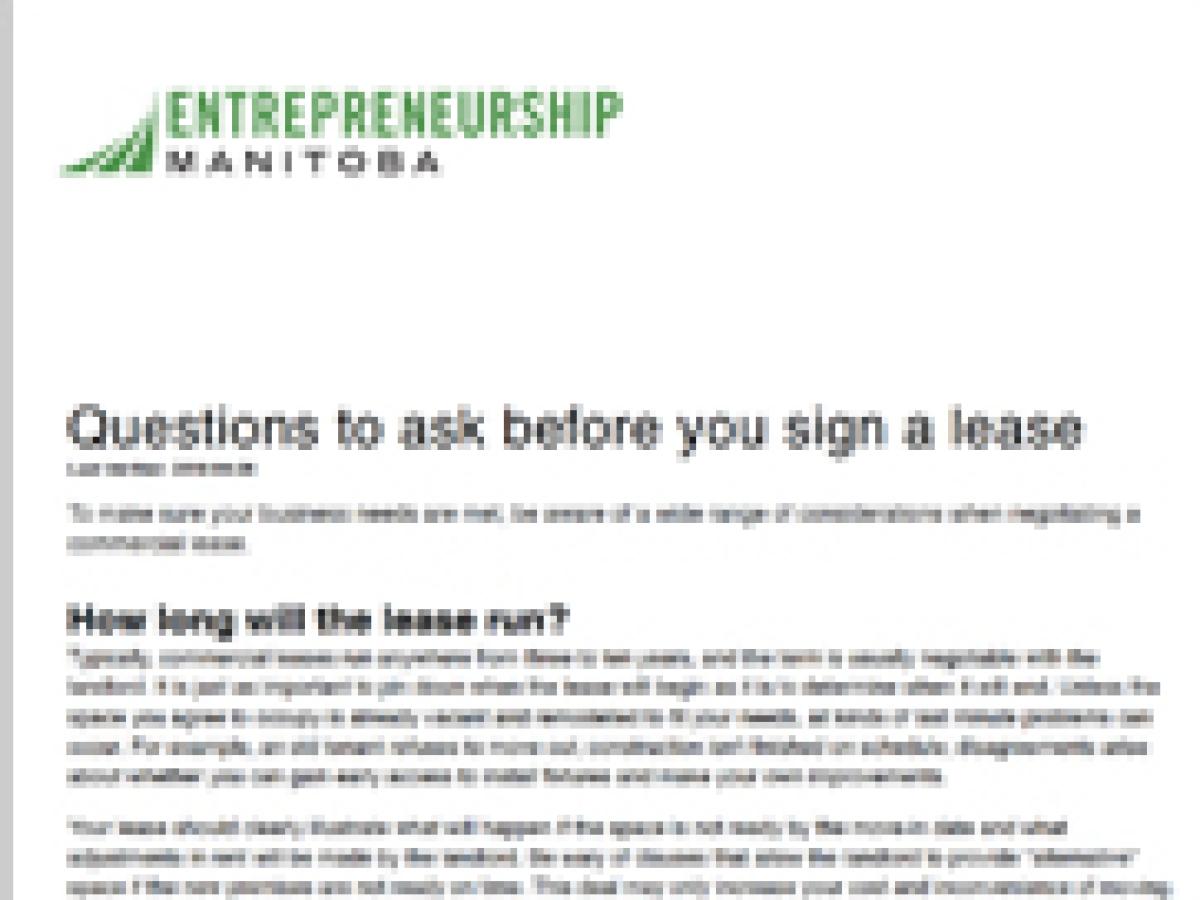 Questions to Ask Before You Sign a Lease