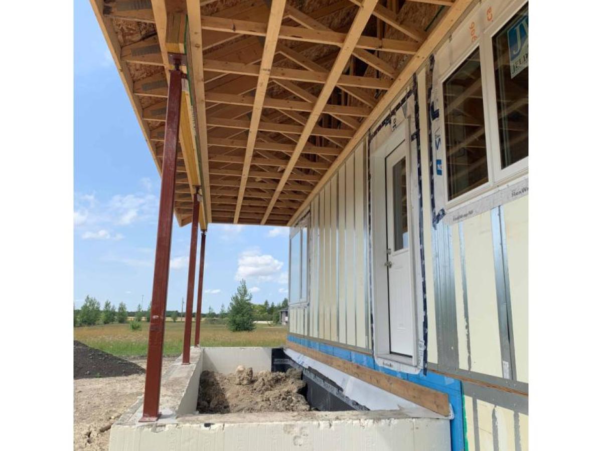 Front Entry of House Under Construction