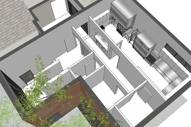 Above View of Proposed Addition