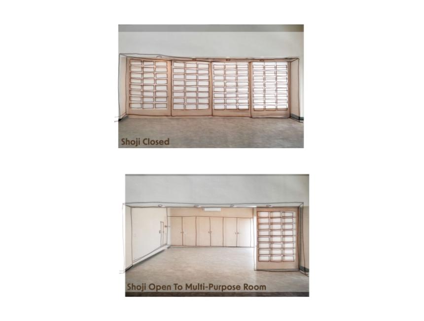 Shoji Screens, Closed and Open